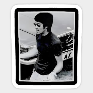 BRUCE LEE AND HIS RIDE Sticker